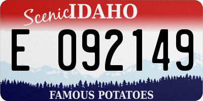 ID license plate E092149