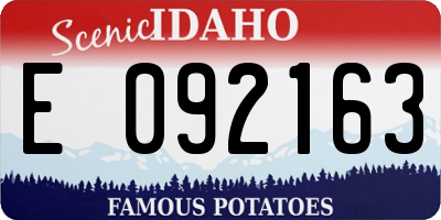 ID license plate E092163