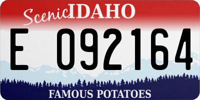 ID license plate E092164
