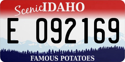 ID license plate E092169