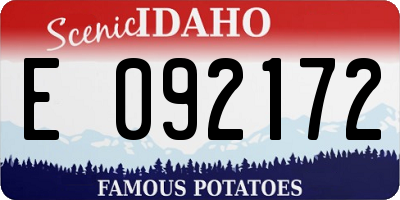 ID license plate E092172