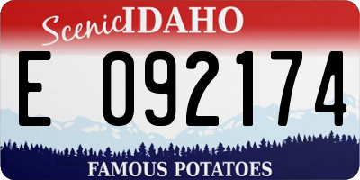 ID license plate E092174