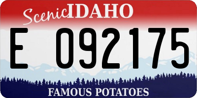 ID license plate E092175