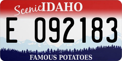 ID license plate E092183