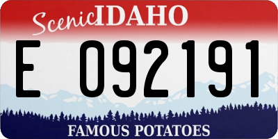 ID license plate E092191