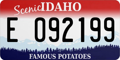 ID license plate E092199