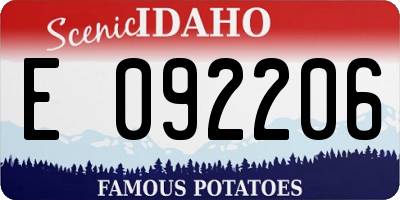 ID license plate E092206