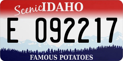 ID license plate E092217