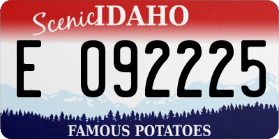 ID license plate E092225