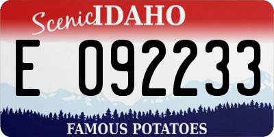 ID license plate E092233