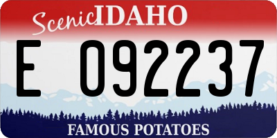 ID license plate E092237
