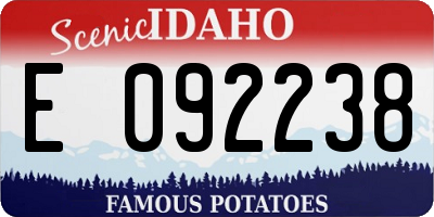 ID license plate E092238