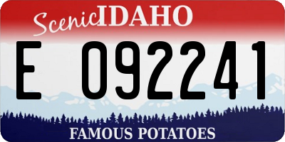 ID license plate E092241