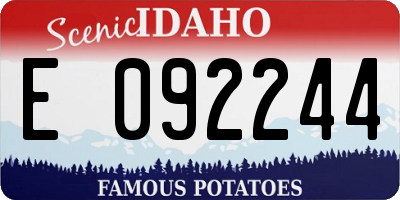 ID license plate E092244