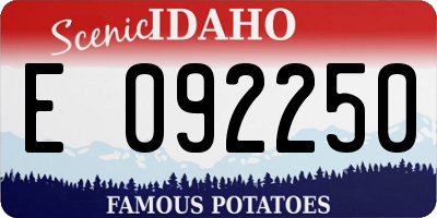 ID license plate E092250
