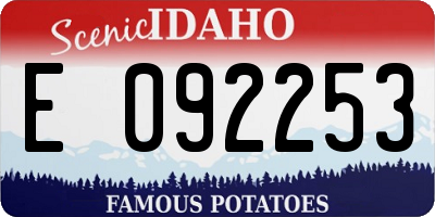 ID license plate E092253