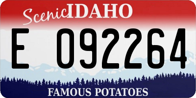 ID license plate E092264