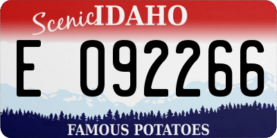 ID license plate E092266