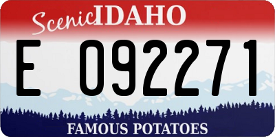 ID license plate E092271