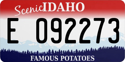 ID license plate E092273