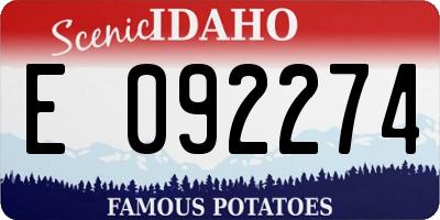 ID license plate E092274