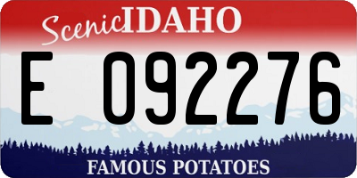 ID license plate E092276
