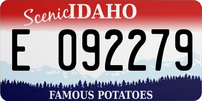 ID license plate E092279