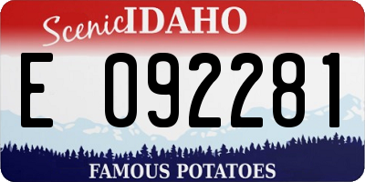 ID license plate E092281