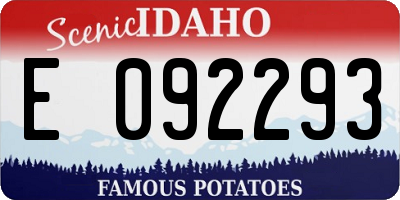 ID license plate E092293