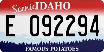 ID license plate E092294