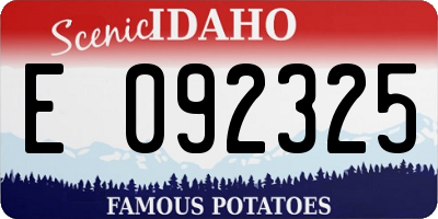 ID license plate E092325