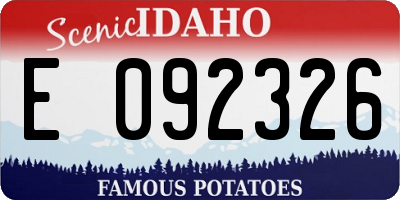 ID license plate E092326