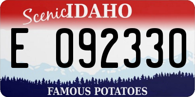 ID license plate E092330