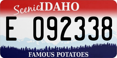 ID license plate E092338