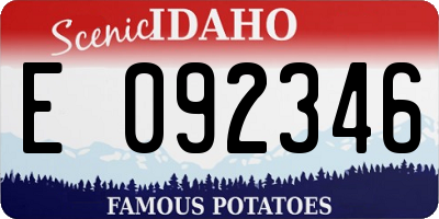 ID license plate E092346