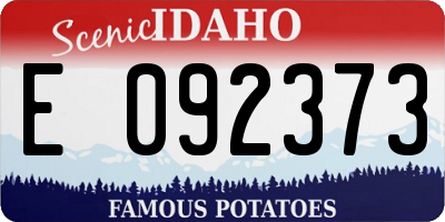 ID license plate E092373