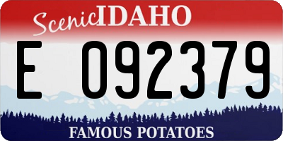 ID license plate E092379