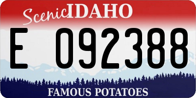 ID license plate E092388