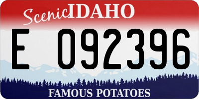 ID license plate E092396