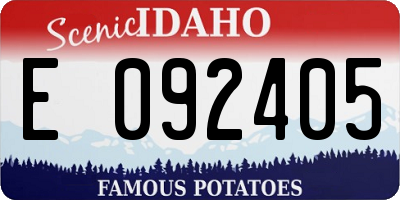 ID license plate E092405