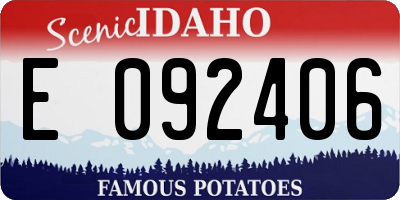 ID license plate E092406