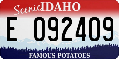 ID license plate E092409