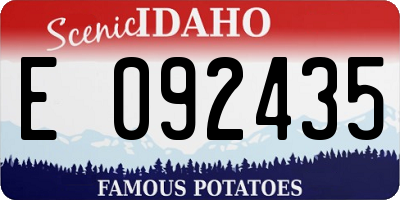 ID license plate E092435