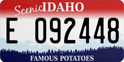 ID license plate E092448