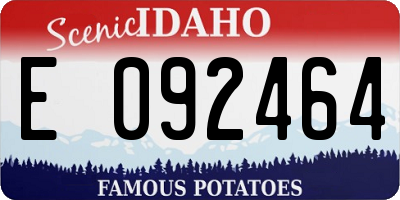 ID license plate E092464