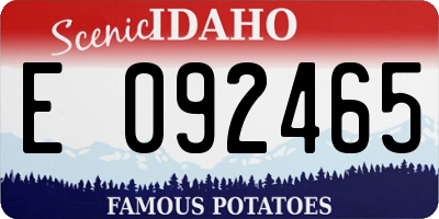 ID license plate E092465