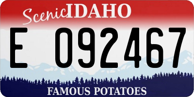 ID license plate E092467