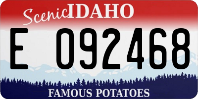 ID license plate E092468