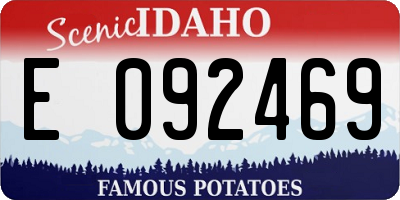 ID license plate E092469