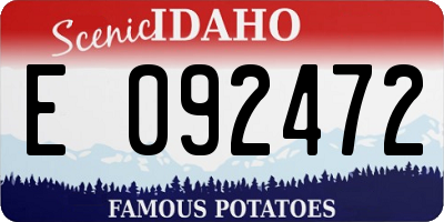 ID license plate E092472